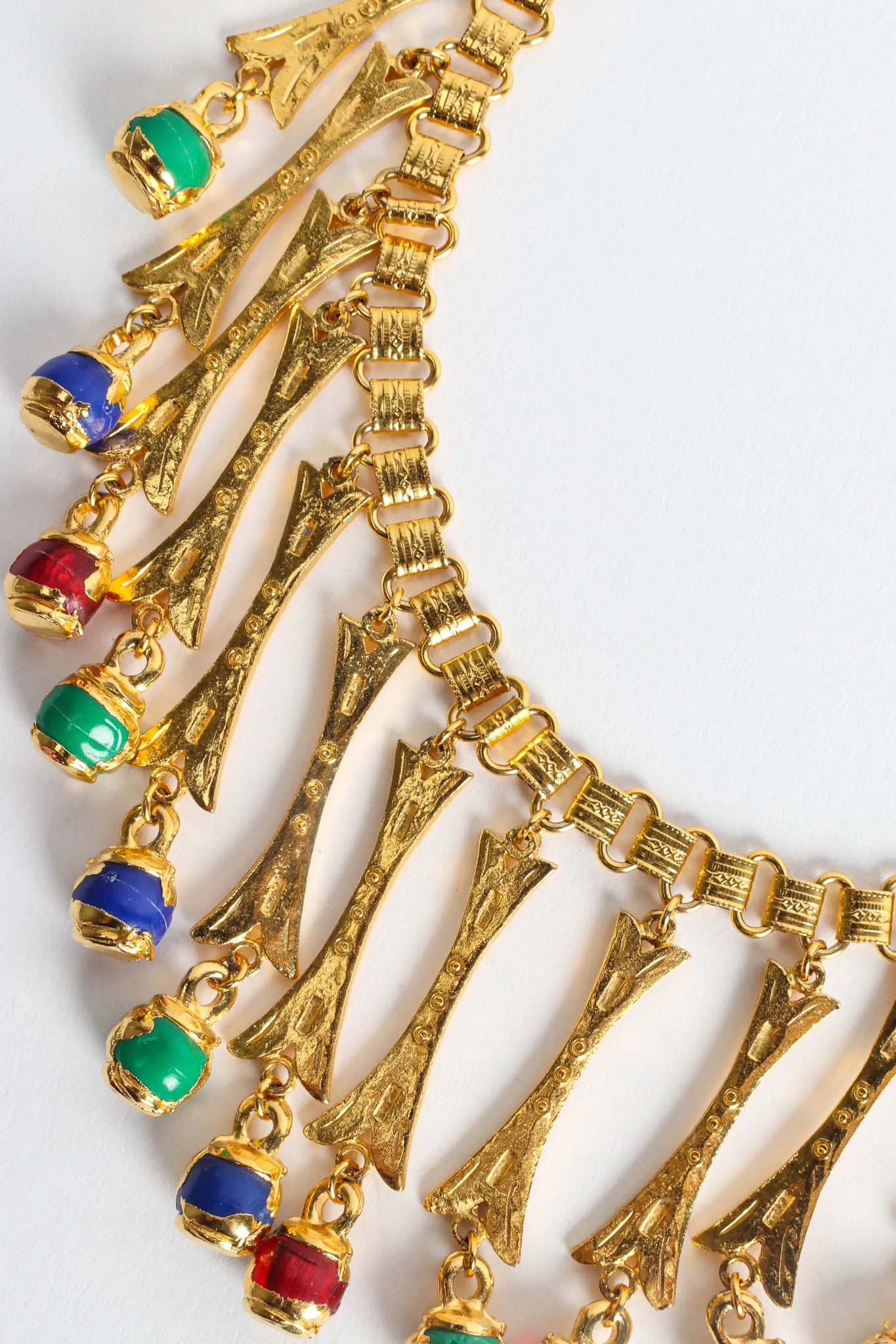 Stone Dangle Festoon Necklace