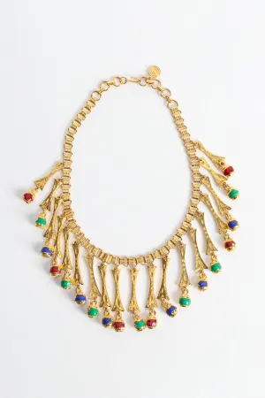 Stone Dangle Festoon Necklace
