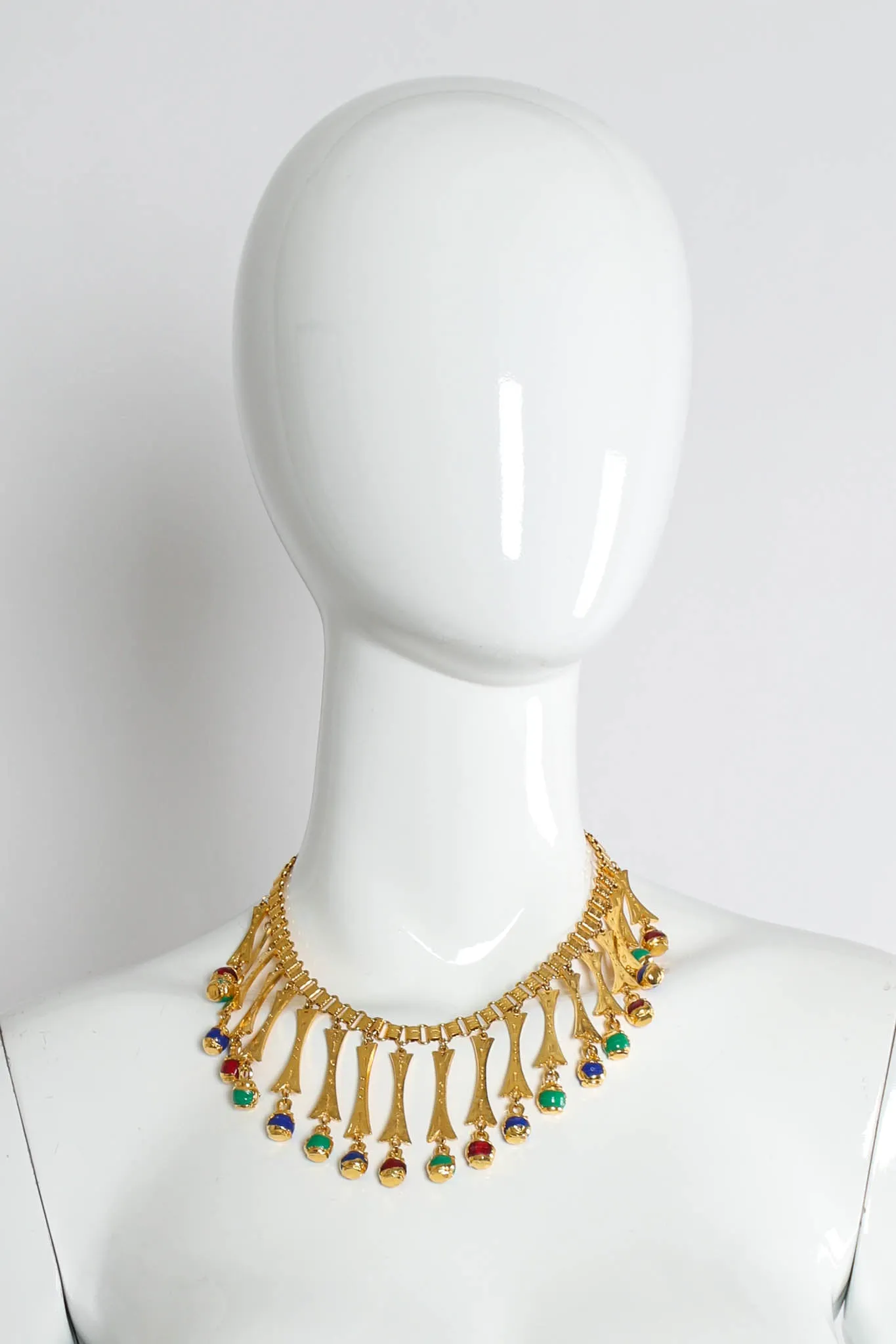 Stone Dangle Festoon Necklace