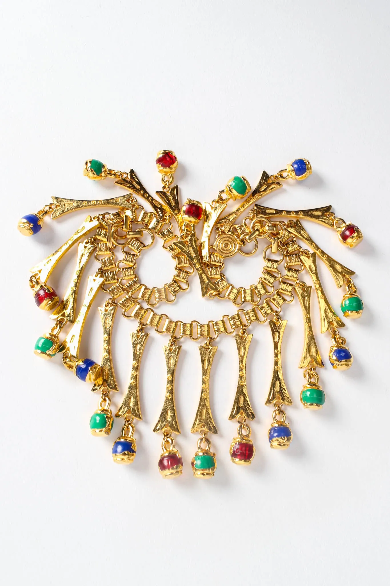 Stone Dangle Festoon Necklace