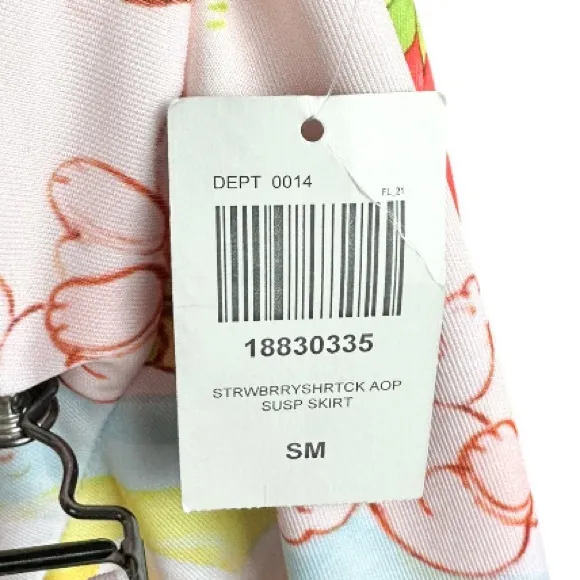 Strawberry Shortcake Suspender Skirt  NWT Size Small