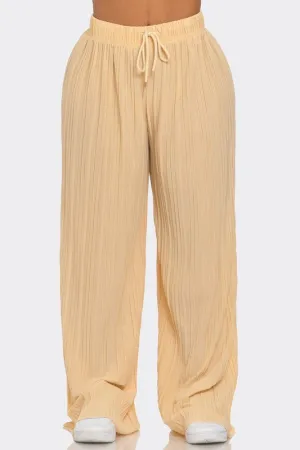 SUMMER BREEZE PLISS PANTS - SAND