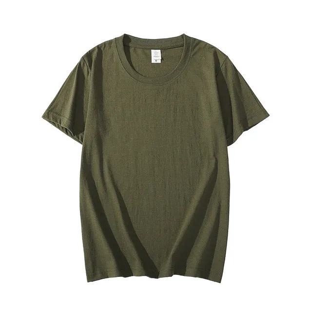 Summer Cotton Mens T-shirt Short-sleeve ManPure Color s clothing t shirts Tops Tee men