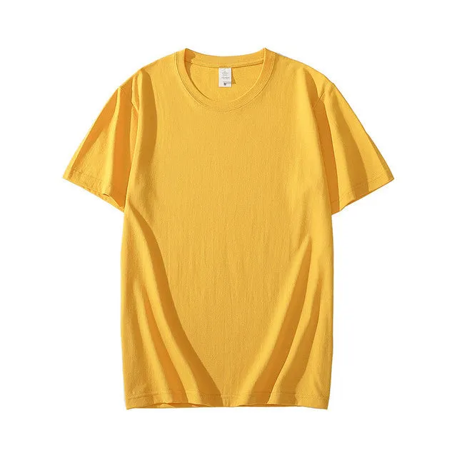 Summer Cotton Mens T-shirt Short-sleeve ManPure Color s clothing t shirts Tops Tee men