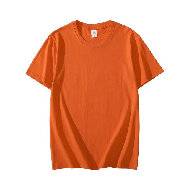 Summer Cotton Mens T-shirt Short-sleeve ManPure Color s clothing t shirts Tops Tee men