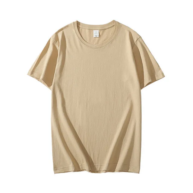 Summer Cotton Mens T-shirt Short-sleeve ManPure Color s clothing t shirts Tops Tee men