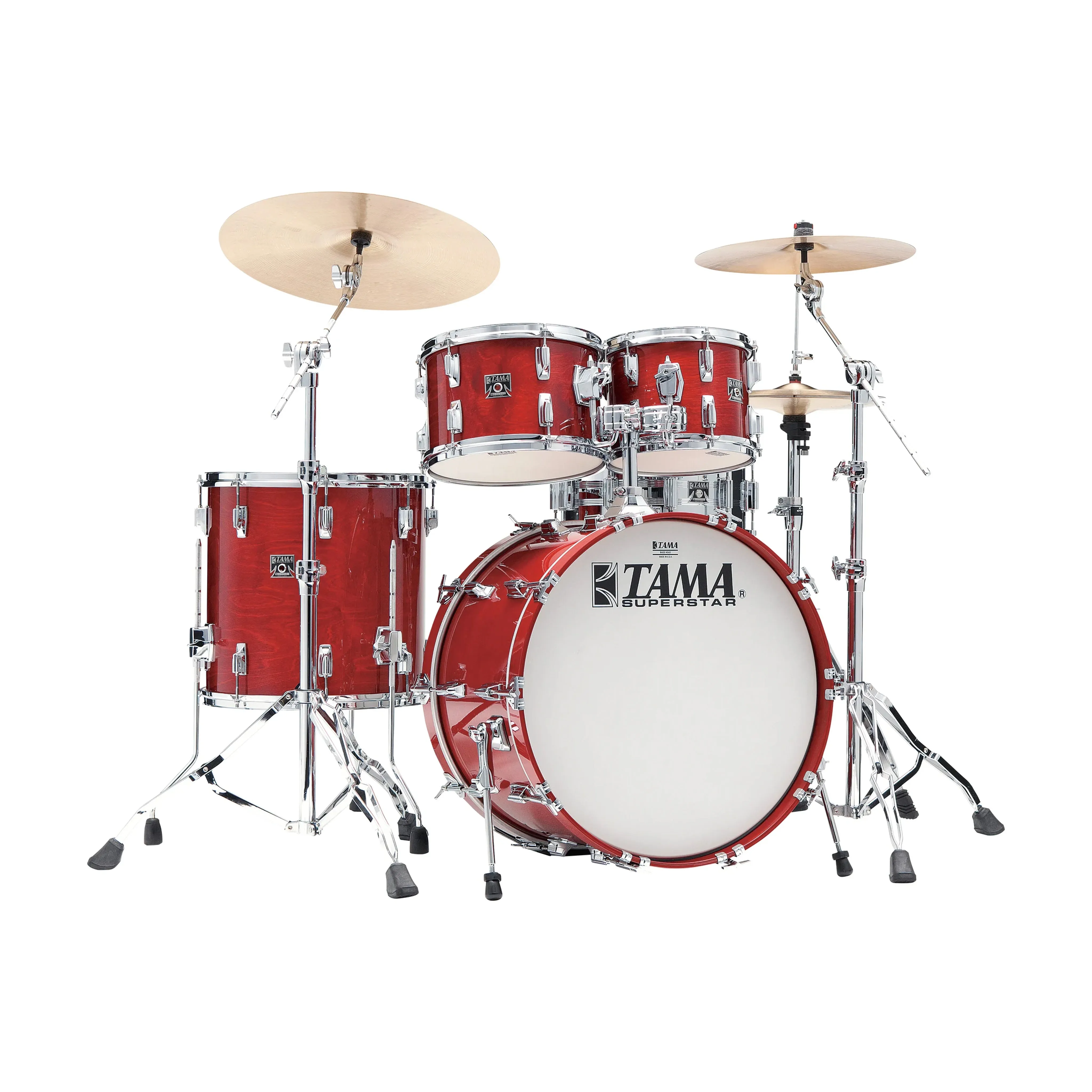TAMA SU42RS-CHW Superstar Limited 4-Piece Drum Kit (22B/10T/12T/16F), Cherry Wine