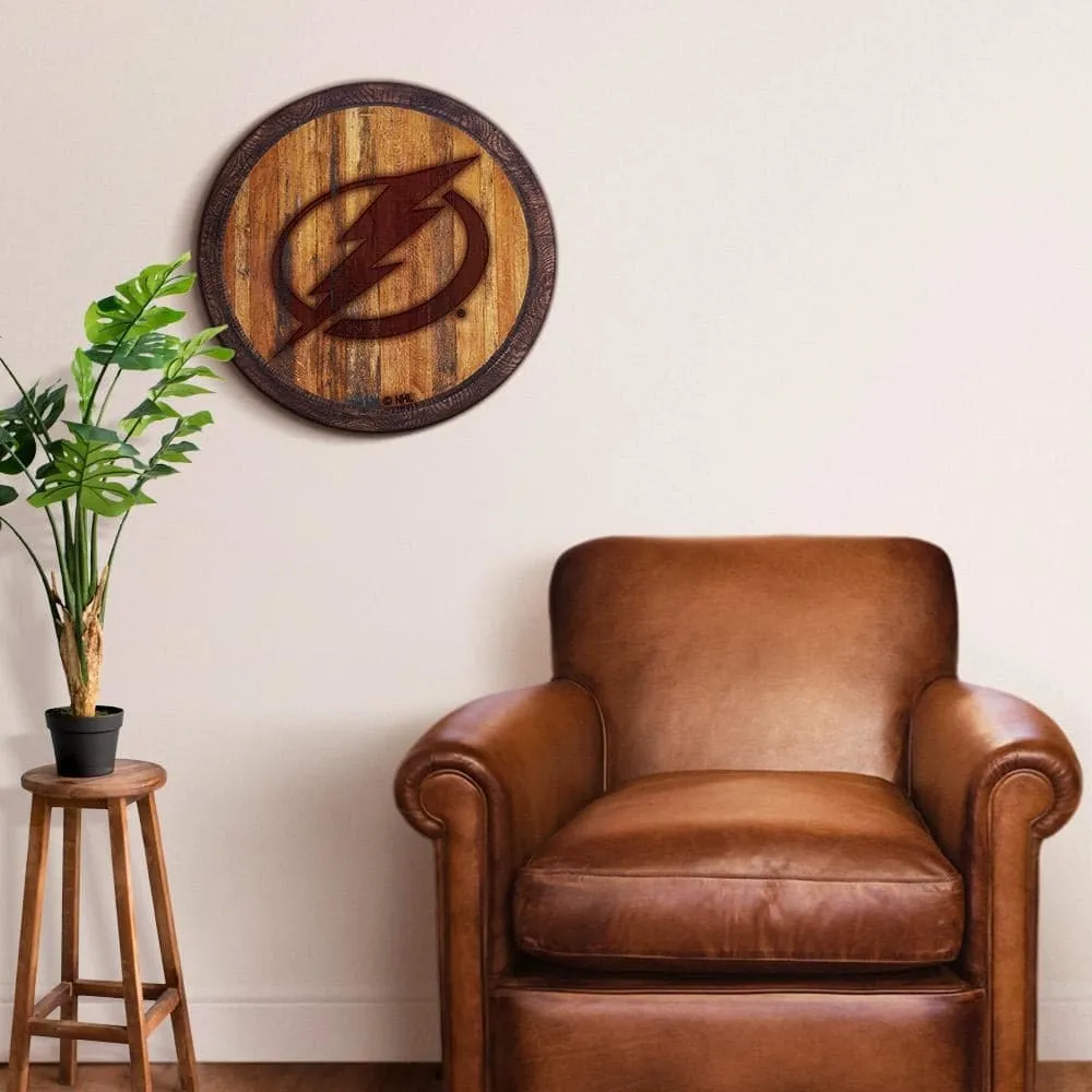 Tampa Bay Lightning: Branded "Faux" Barrel Top Sign