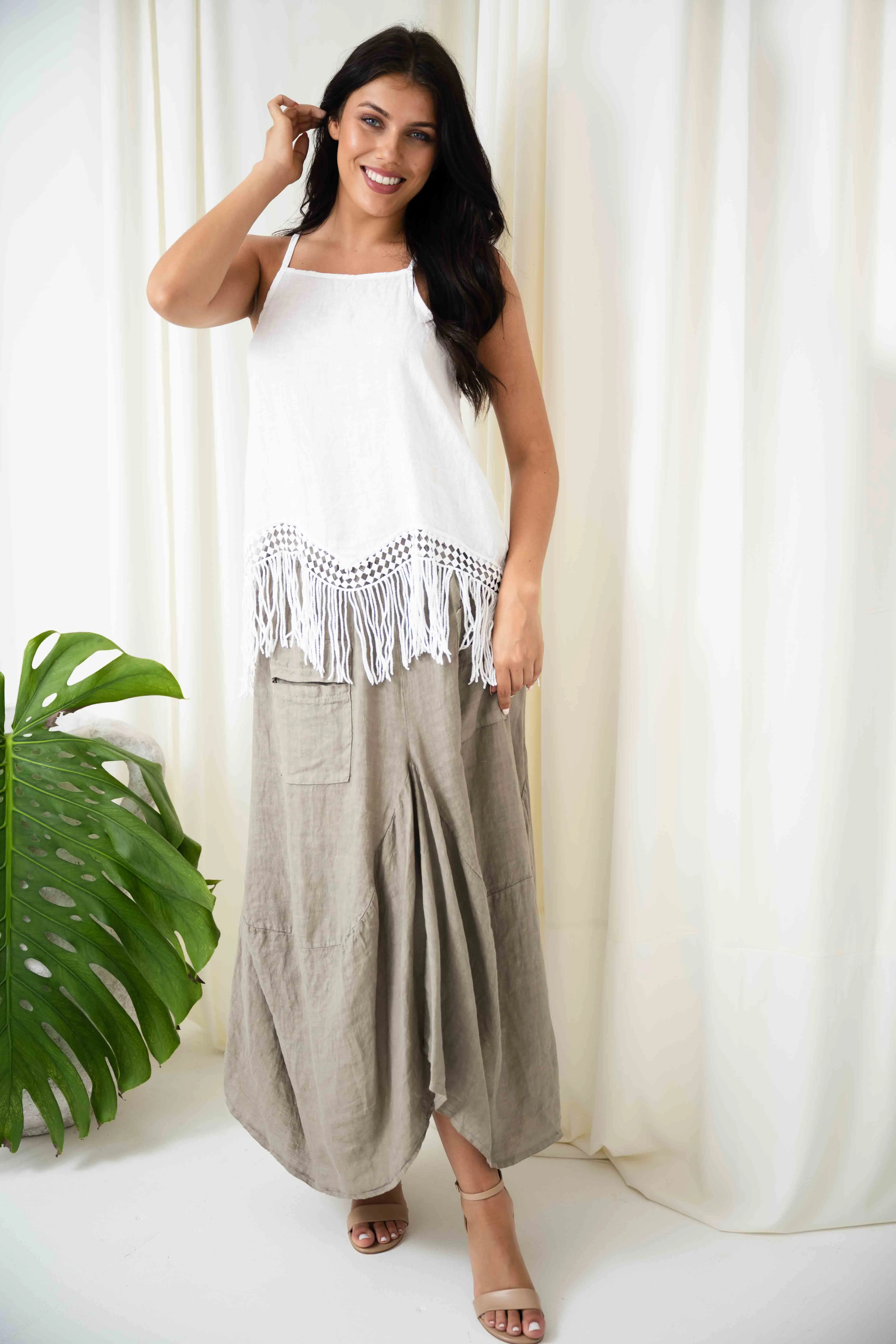 Tassel Top | White