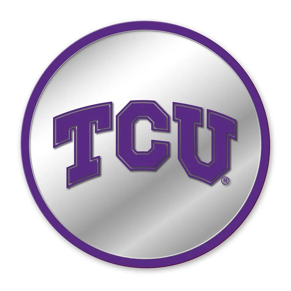 TCU Horned Frogs: Modern Disc Mirrored Wall Sign