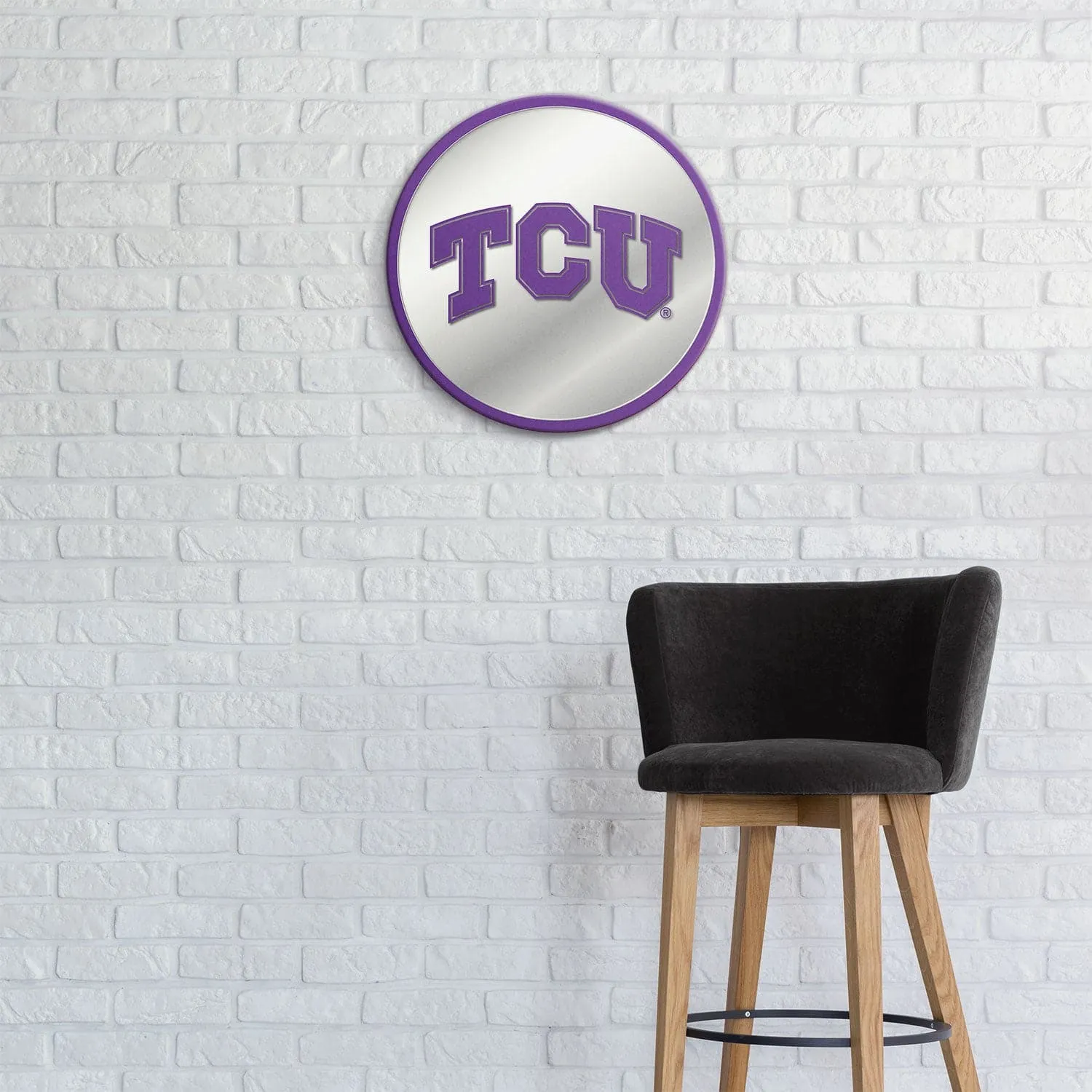 TCU Horned Frogs: Modern Disc Mirrored Wall Sign