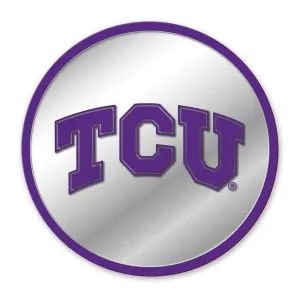 TCU Horned Frogs: Modern Disc Mirrored Wall Sign