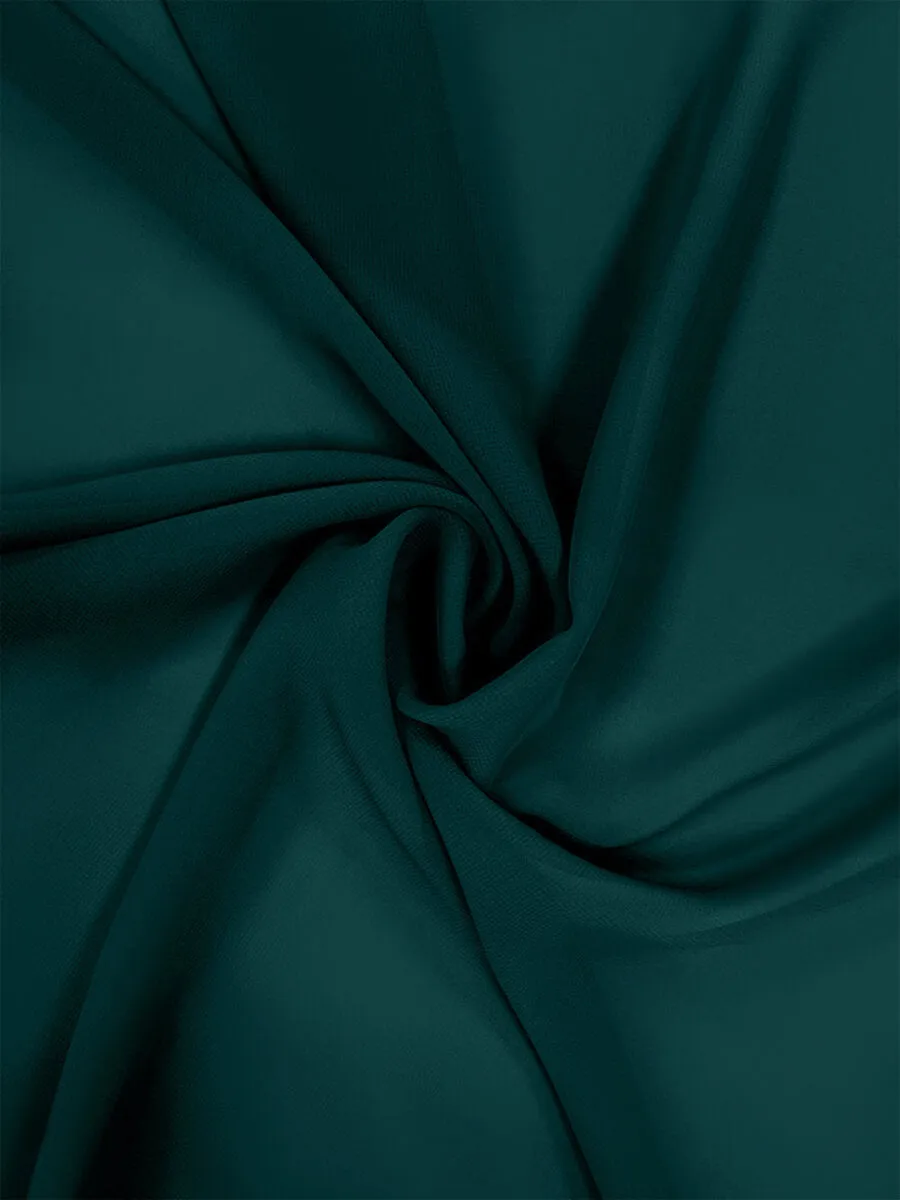 Teal Chiffon Fabric By The 1/2 Yard
