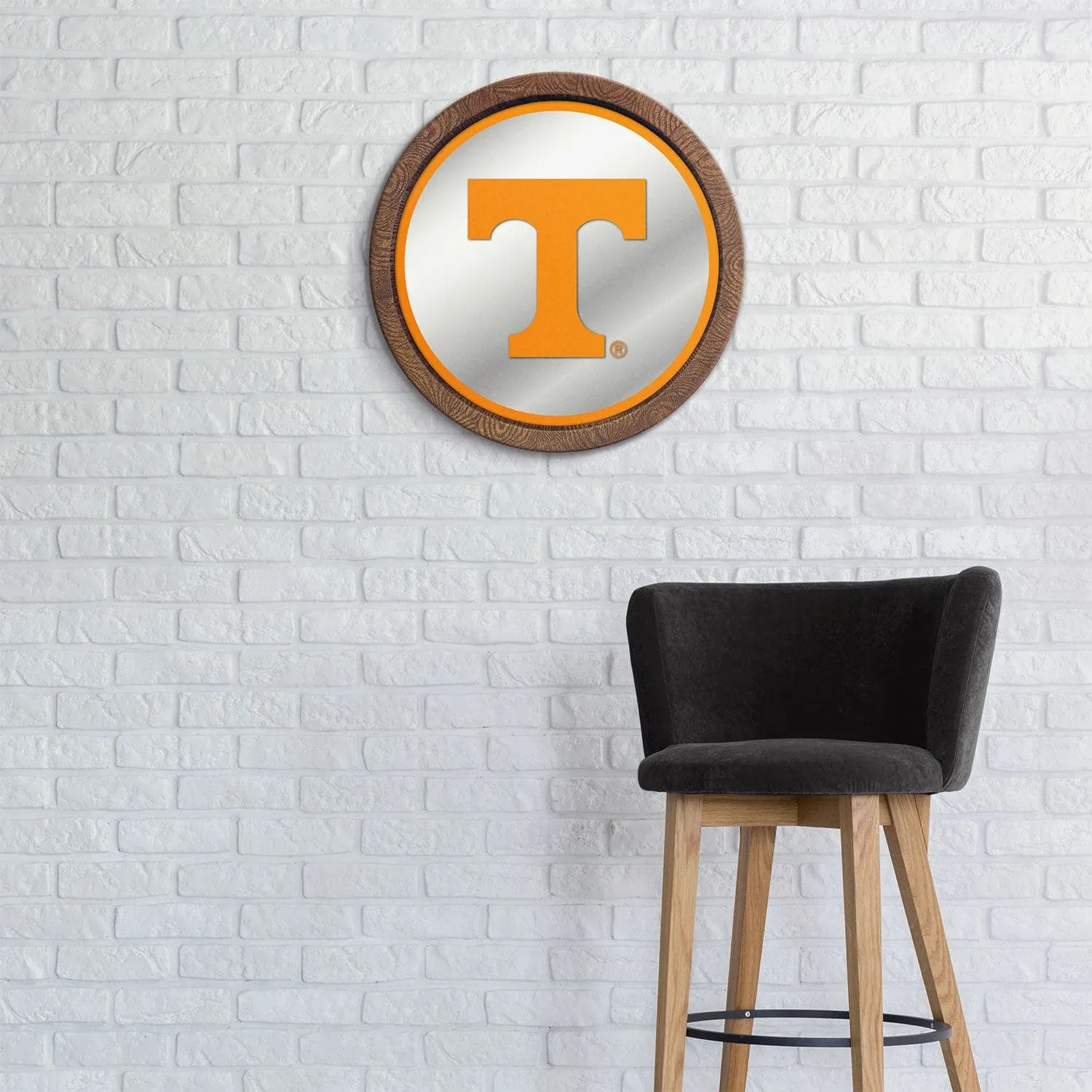 Tennessee Volunteers: "Faux" Barrel Top Mirrored Wall Sign