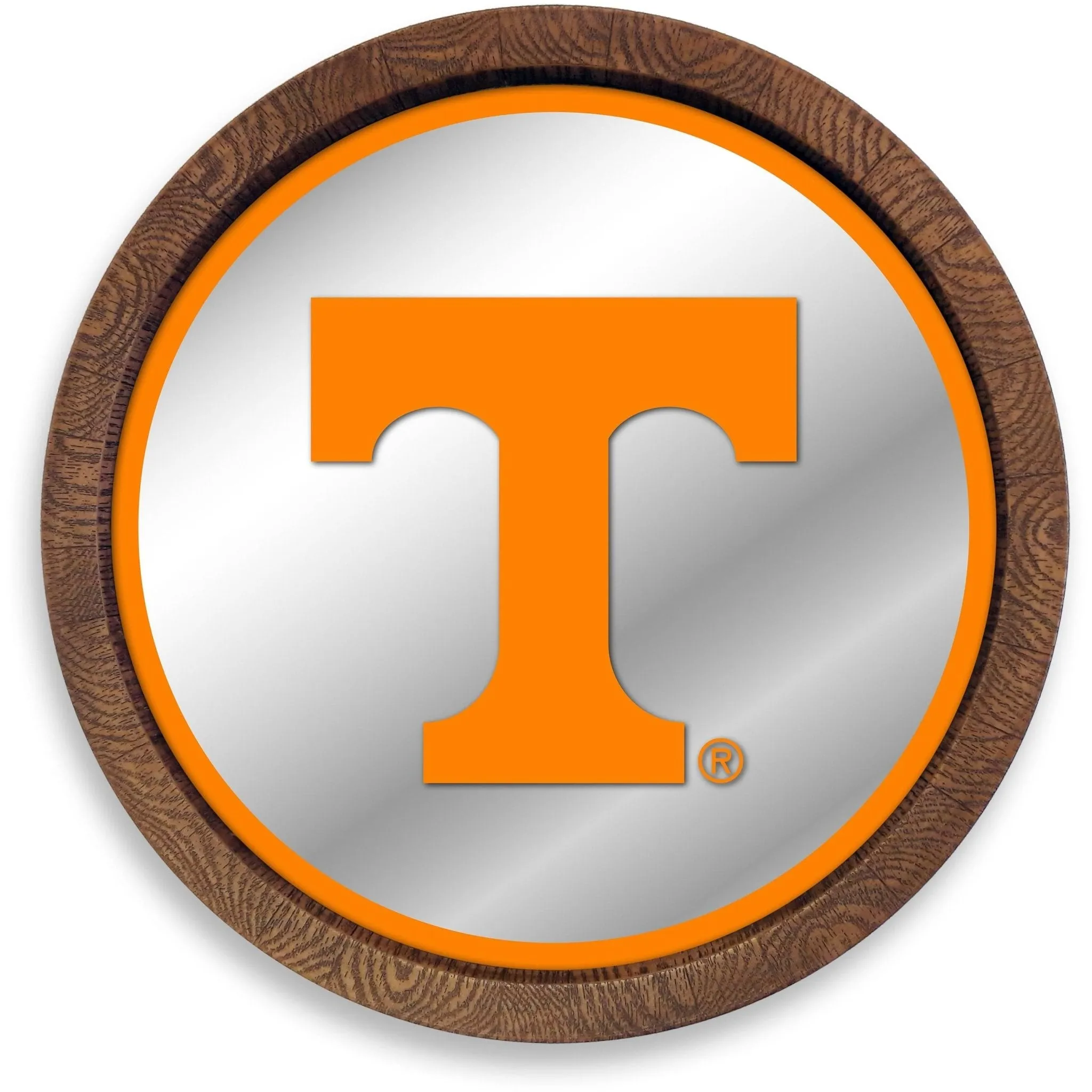 Tennessee Volunteers: "Faux" Barrel Top Mirrored Wall Sign