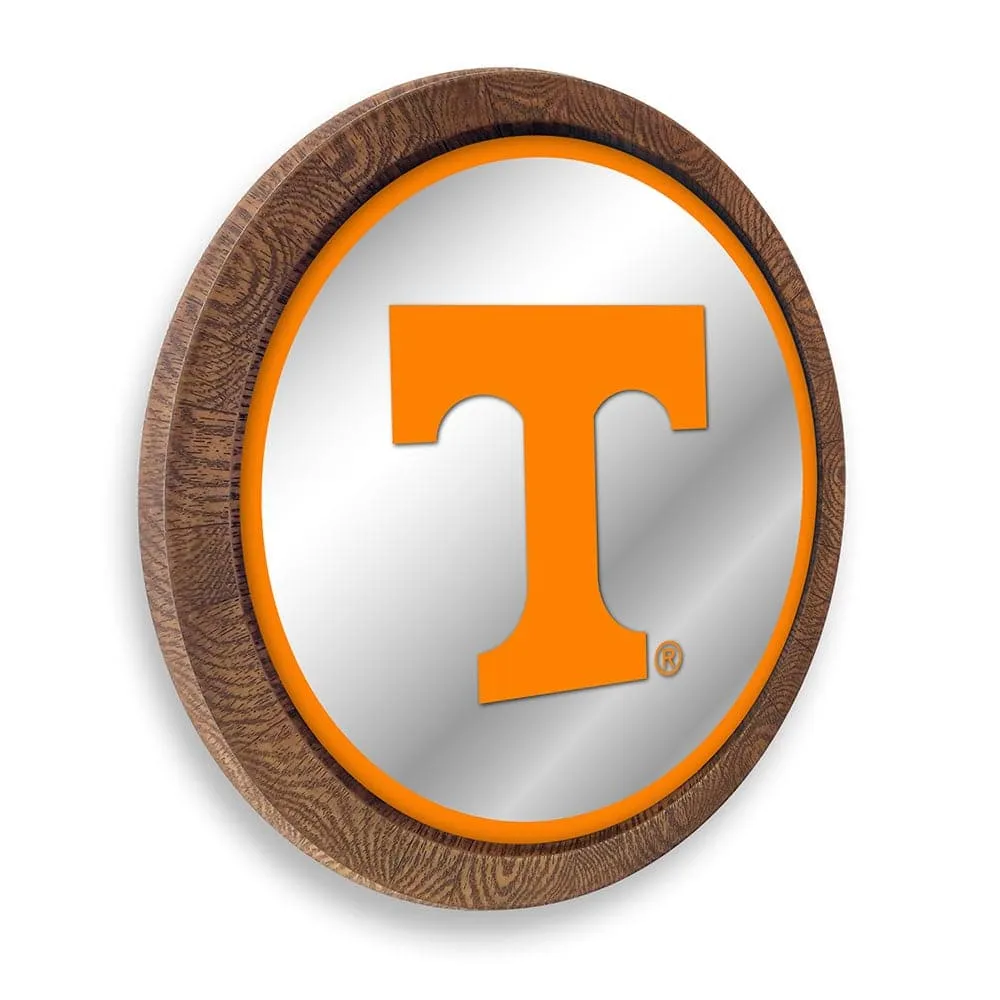 Tennessee Volunteers: "Faux" Barrel Top Mirrored Wall Sign