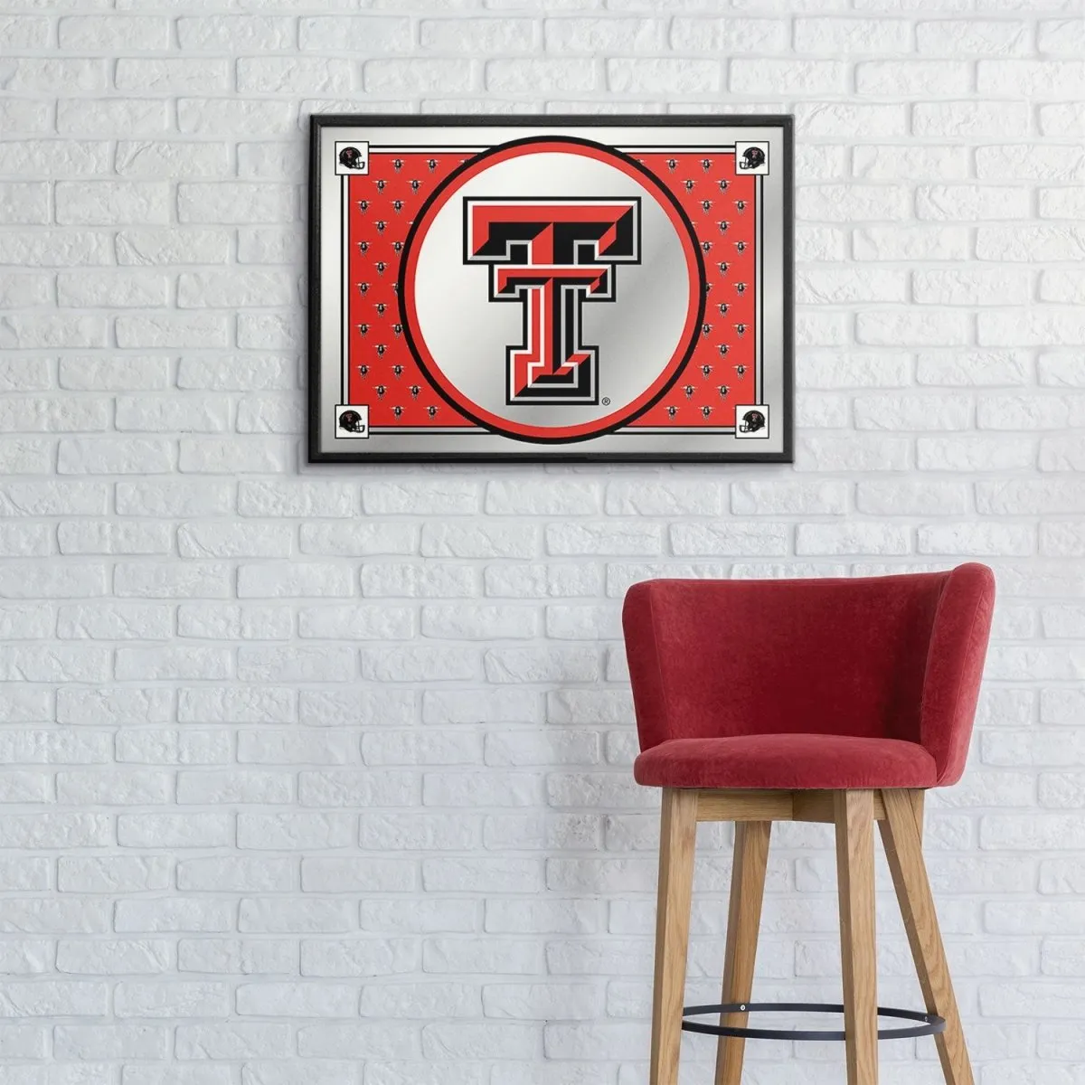 Texas Tech Red Raiders: Team Spirit - Framed Mirrored Wall Sign