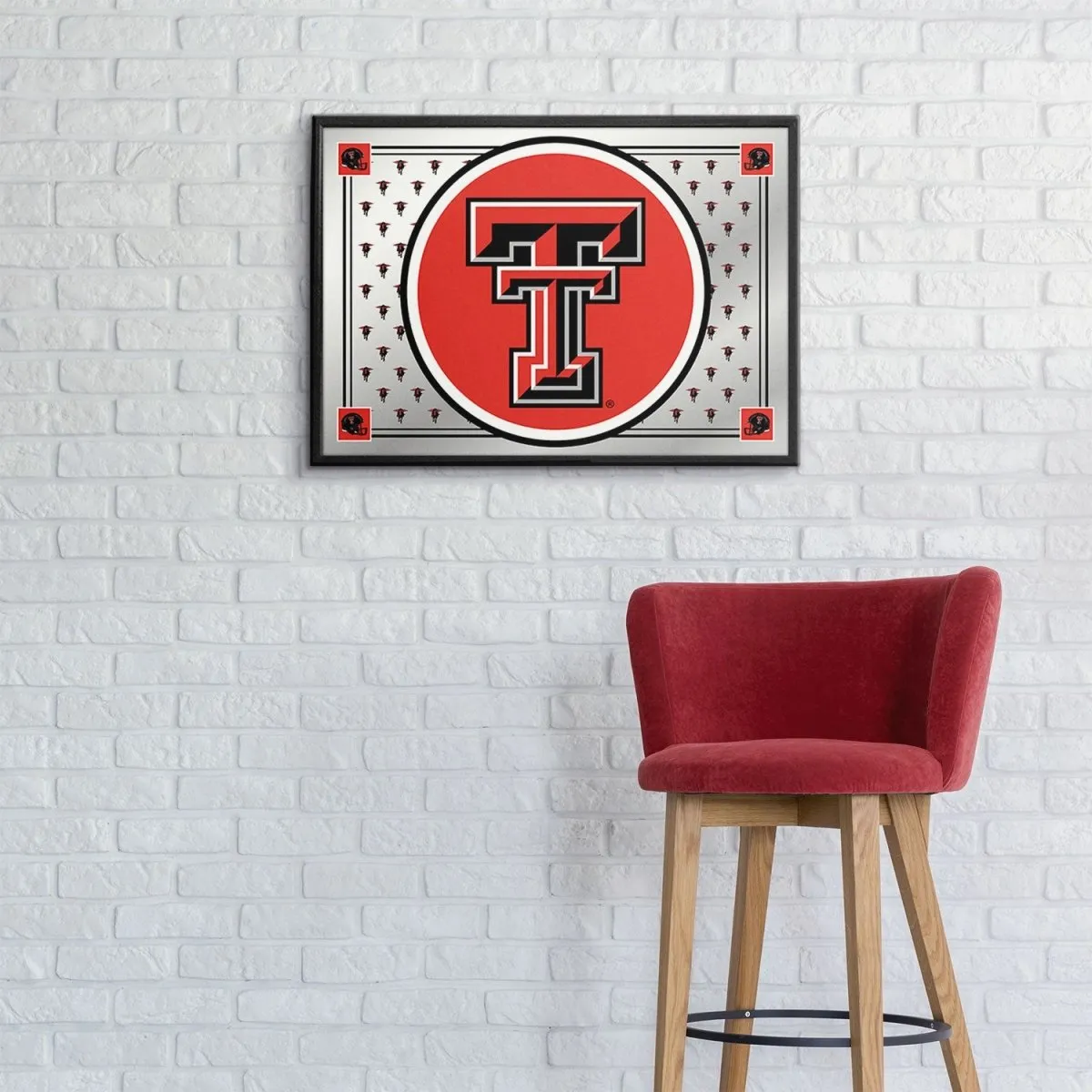 Texas Tech Red Raiders: Team Spirit - Framed Mirrored Wall Sign
