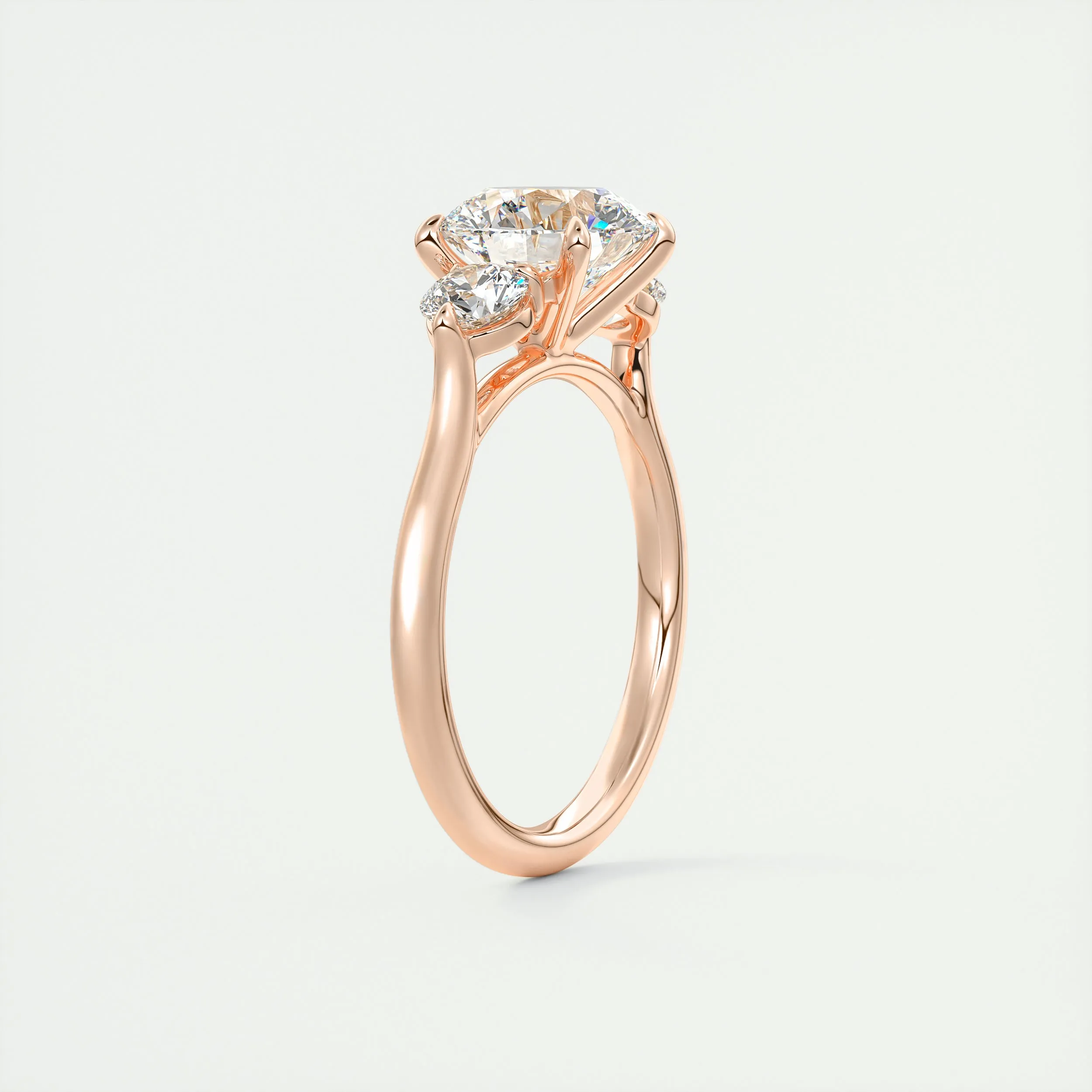 The Cathedral Three Stone | Round