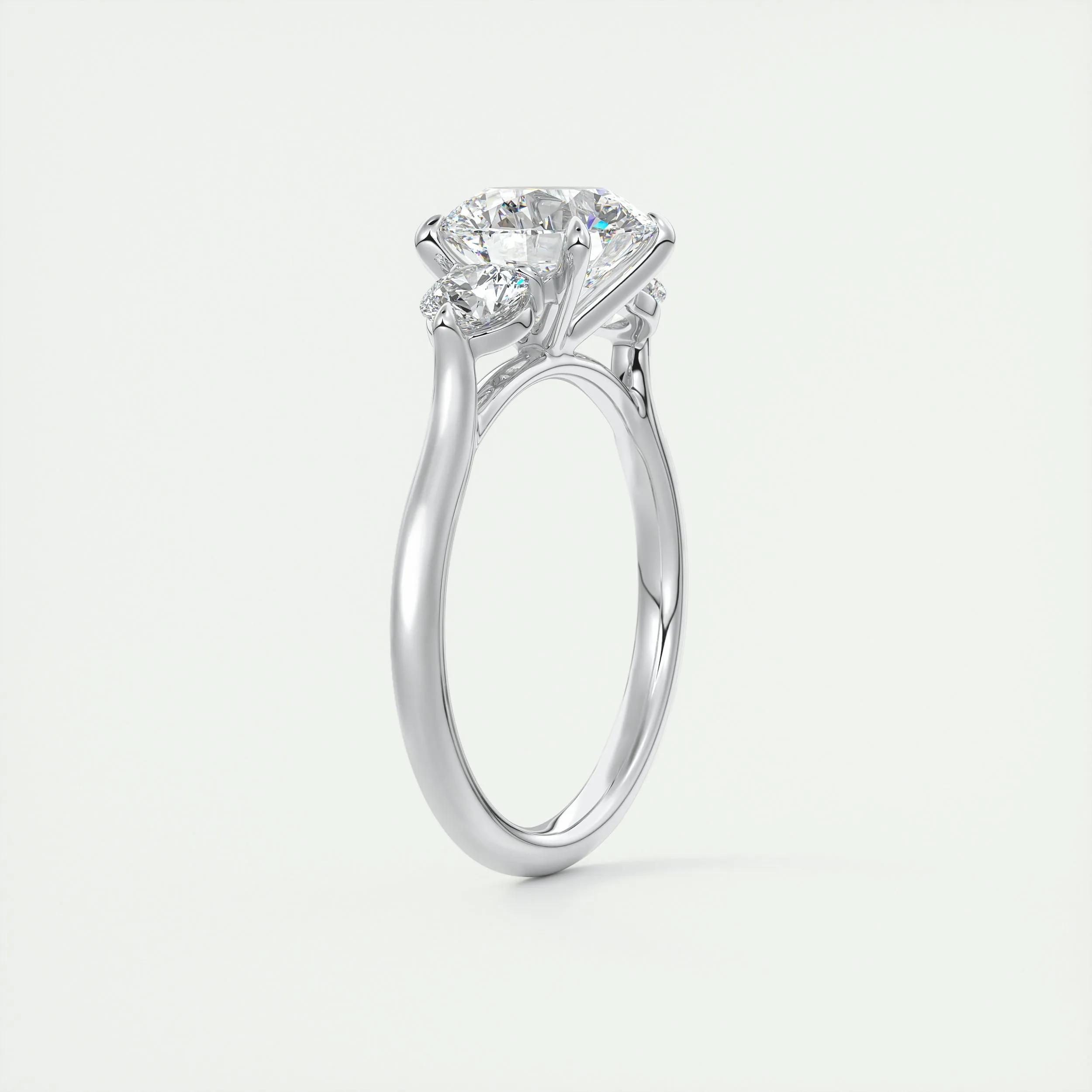 The Cathedral Three Stone | Round
