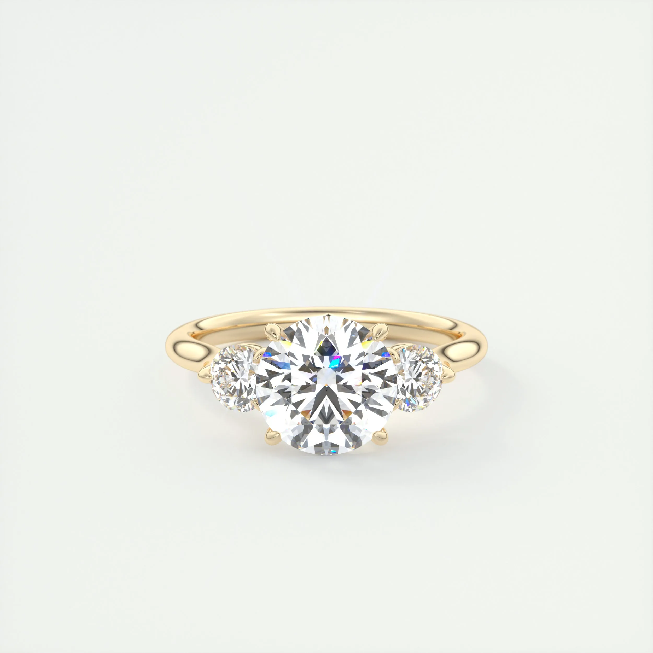 The Cathedral Three Stone | Round