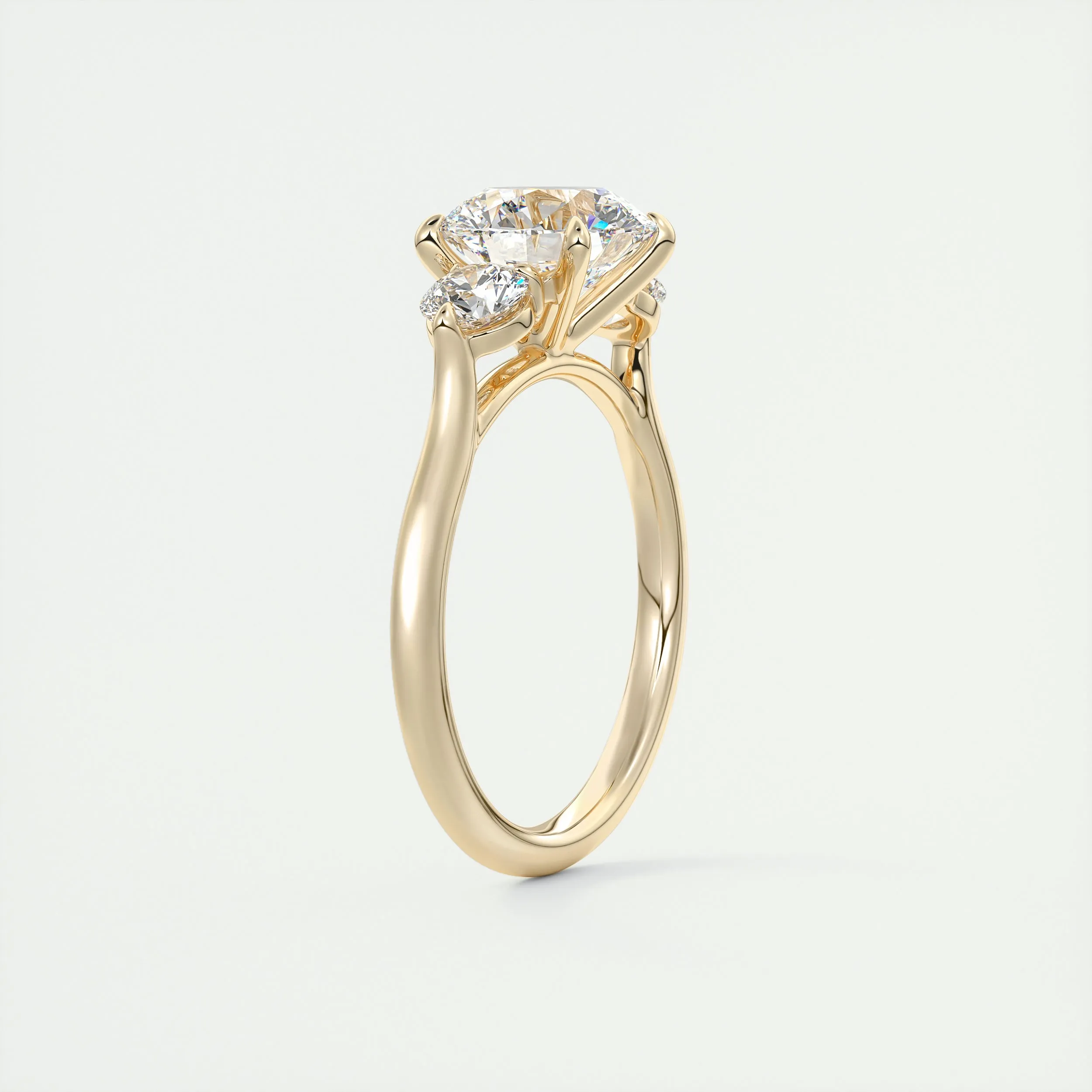 The Cathedral Three Stone | Round