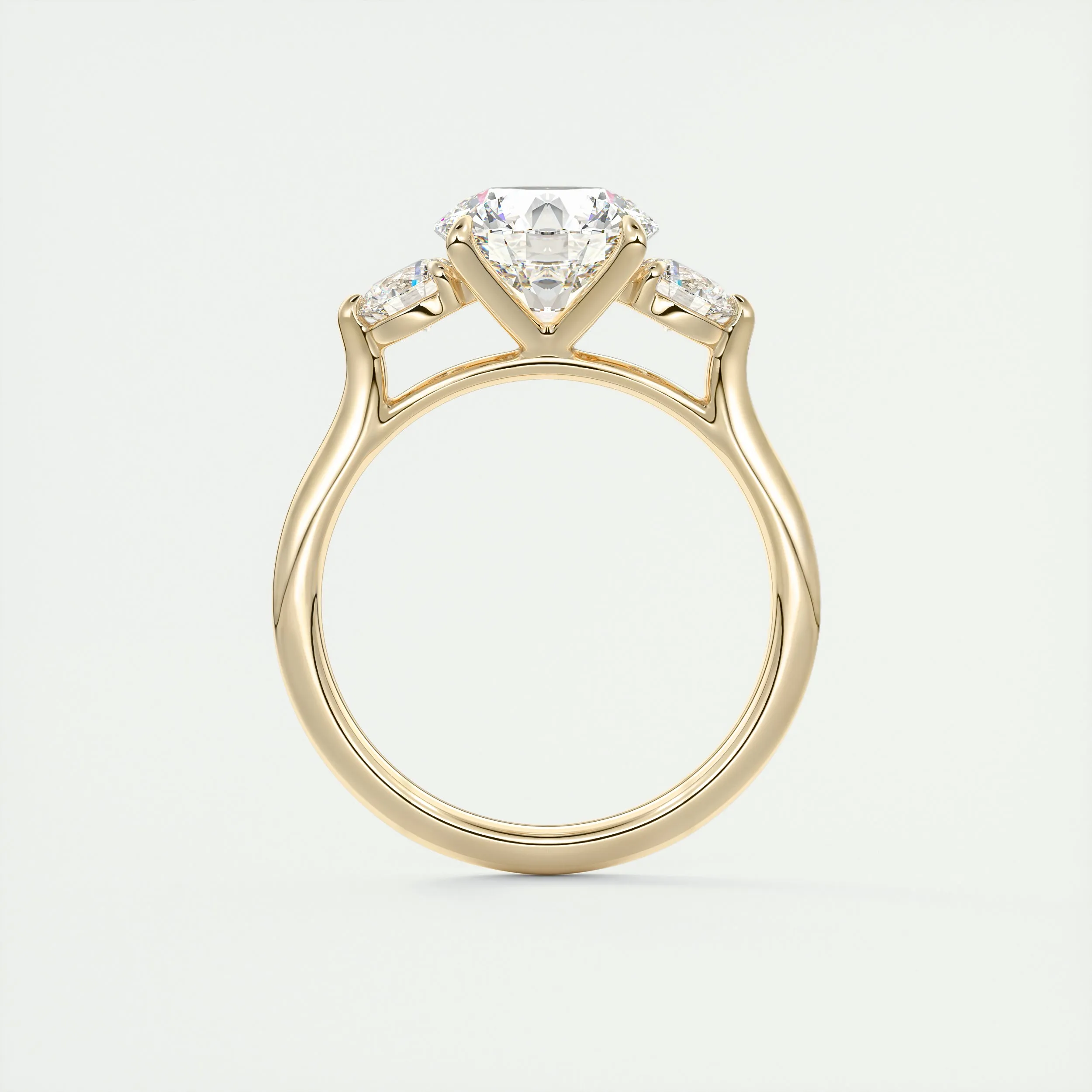 The Cathedral Three Stone | Round