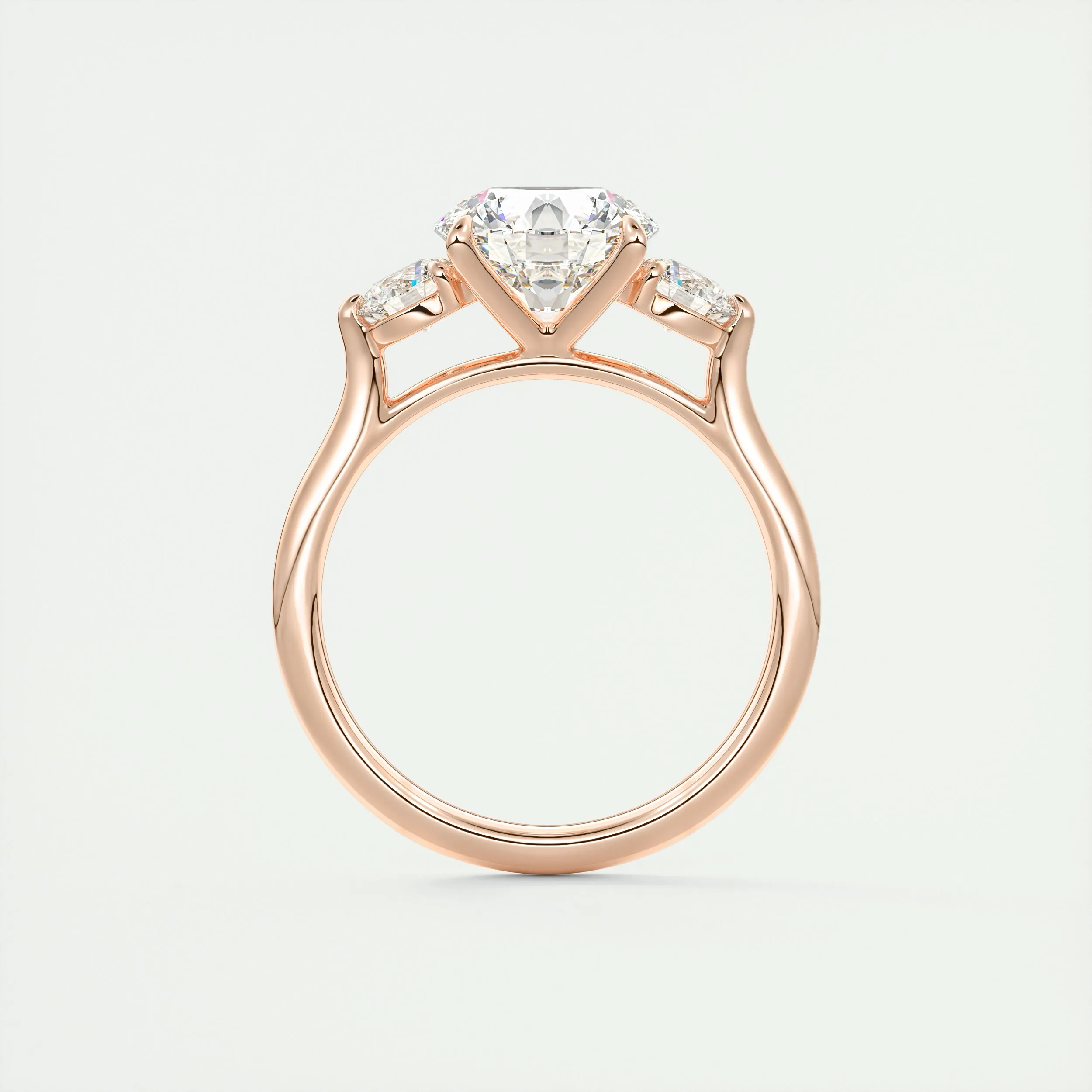 The Cathedral Three Stone | Round