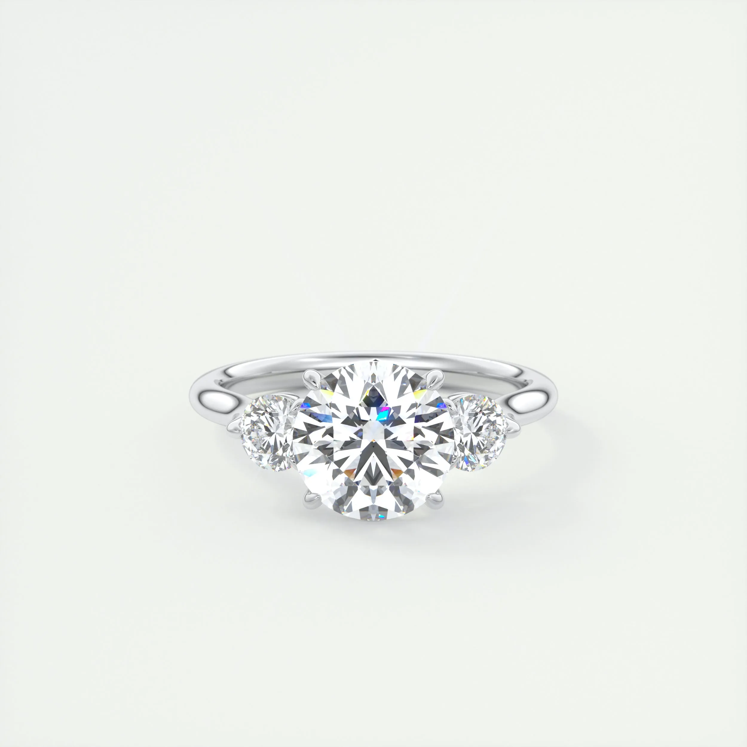 The Cathedral Three Stone | Round
