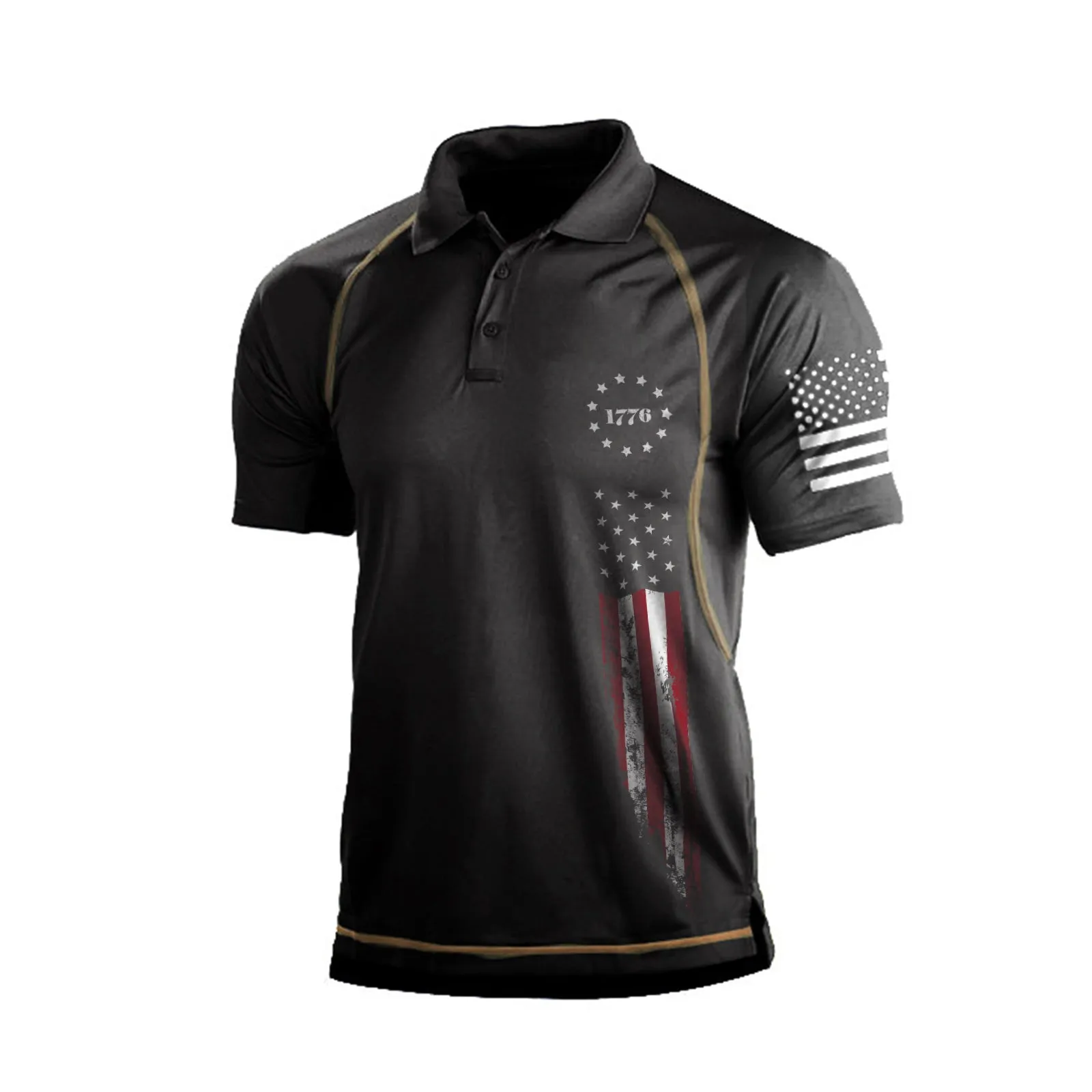 THE DECLARATION OF INDEPENDENCE RAGLAN GRAPHIC POLO SHIRT