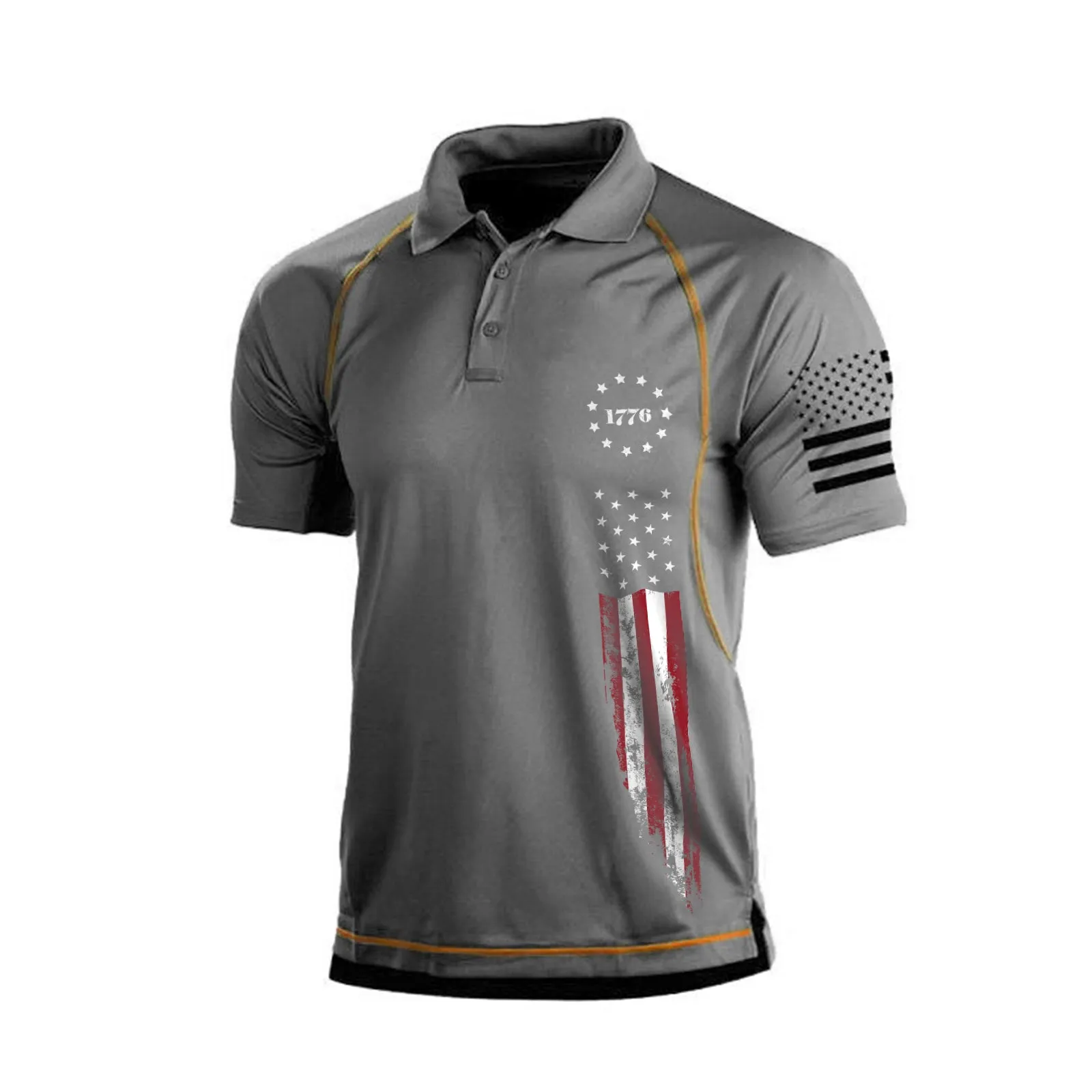 THE DECLARATION OF INDEPENDENCE RAGLAN GRAPHIC POLO SHIRT