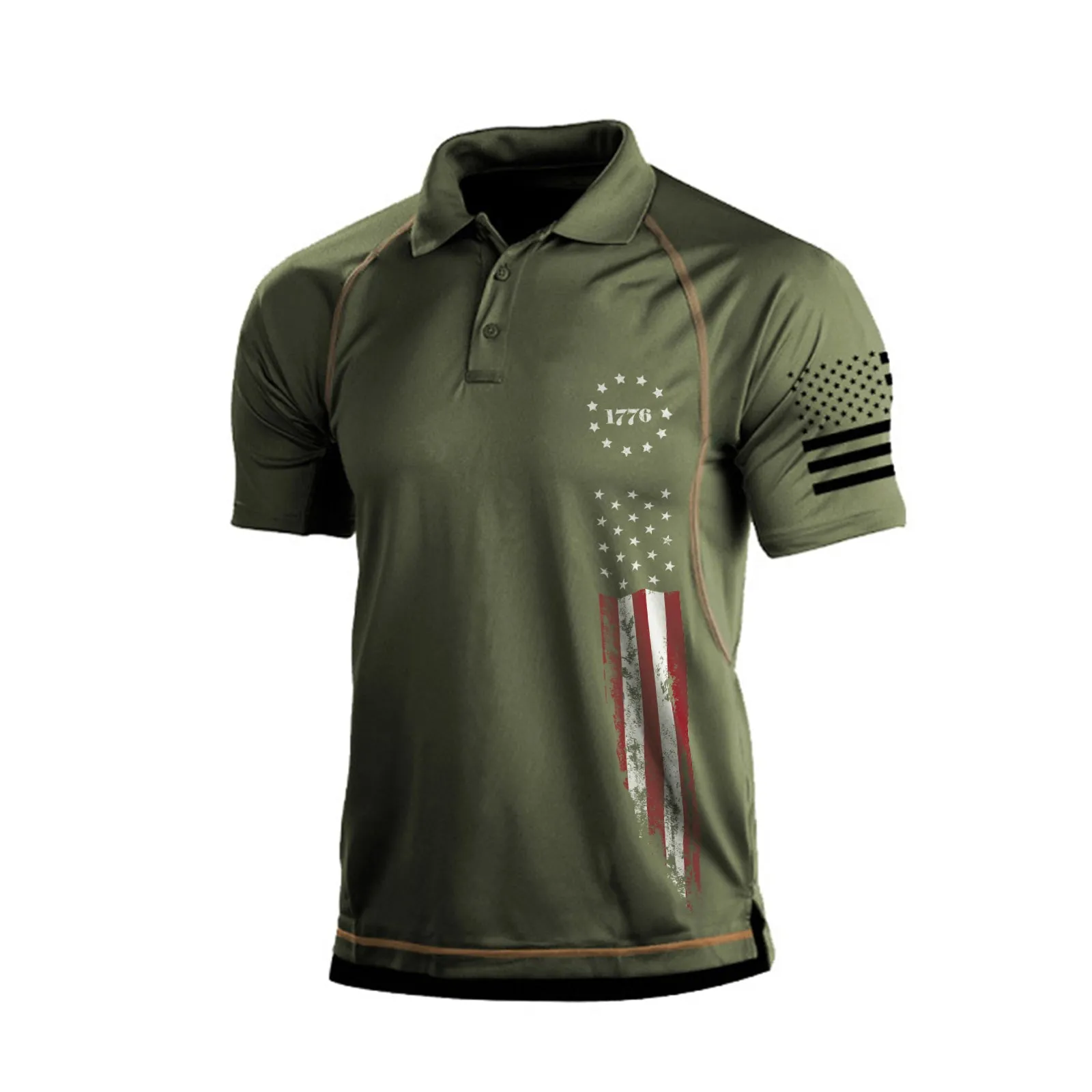 THE DECLARATION OF INDEPENDENCE RAGLAN GRAPHIC POLO SHIRT
