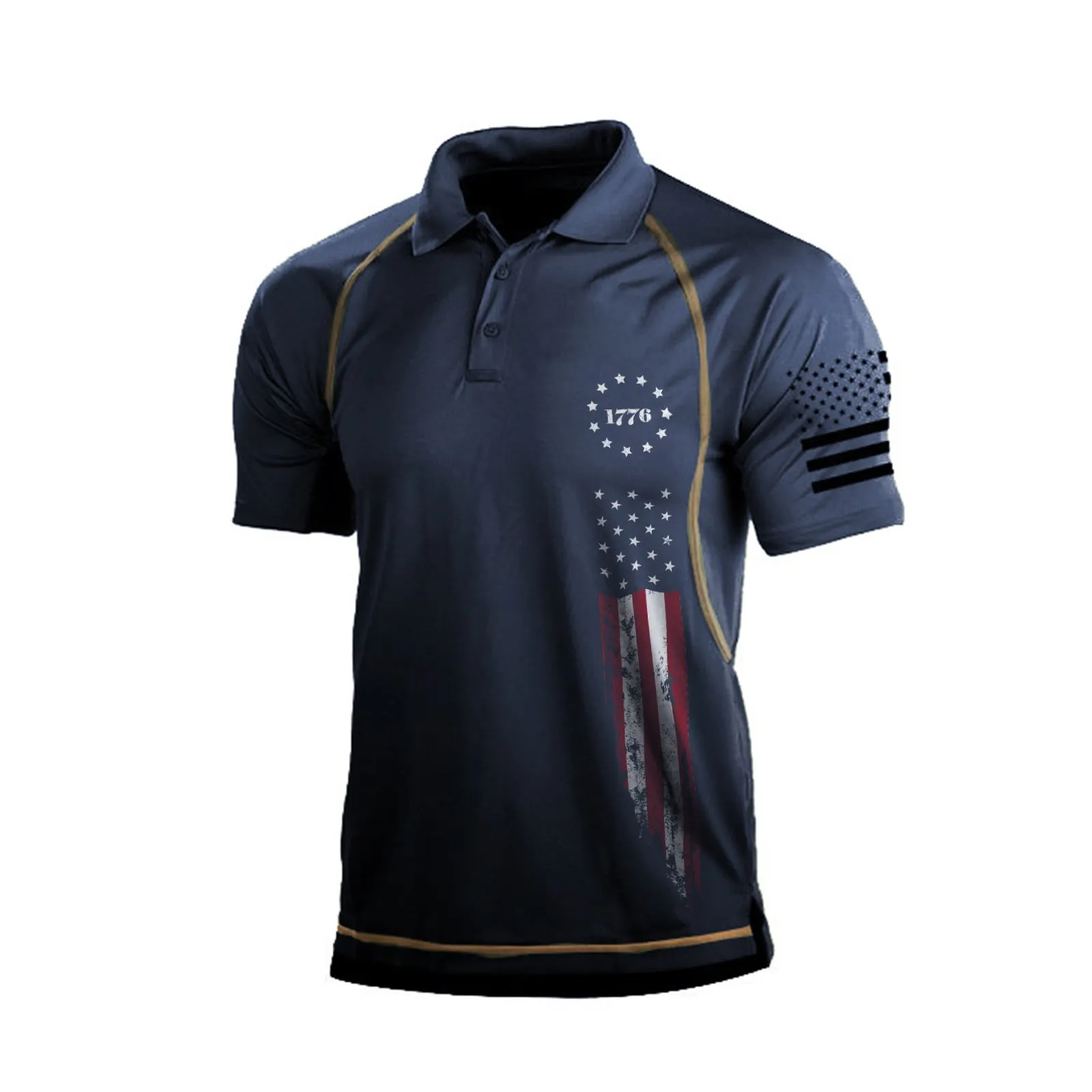 THE DECLARATION OF INDEPENDENCE RAGLAN GRAPHIC POLO SHIRT