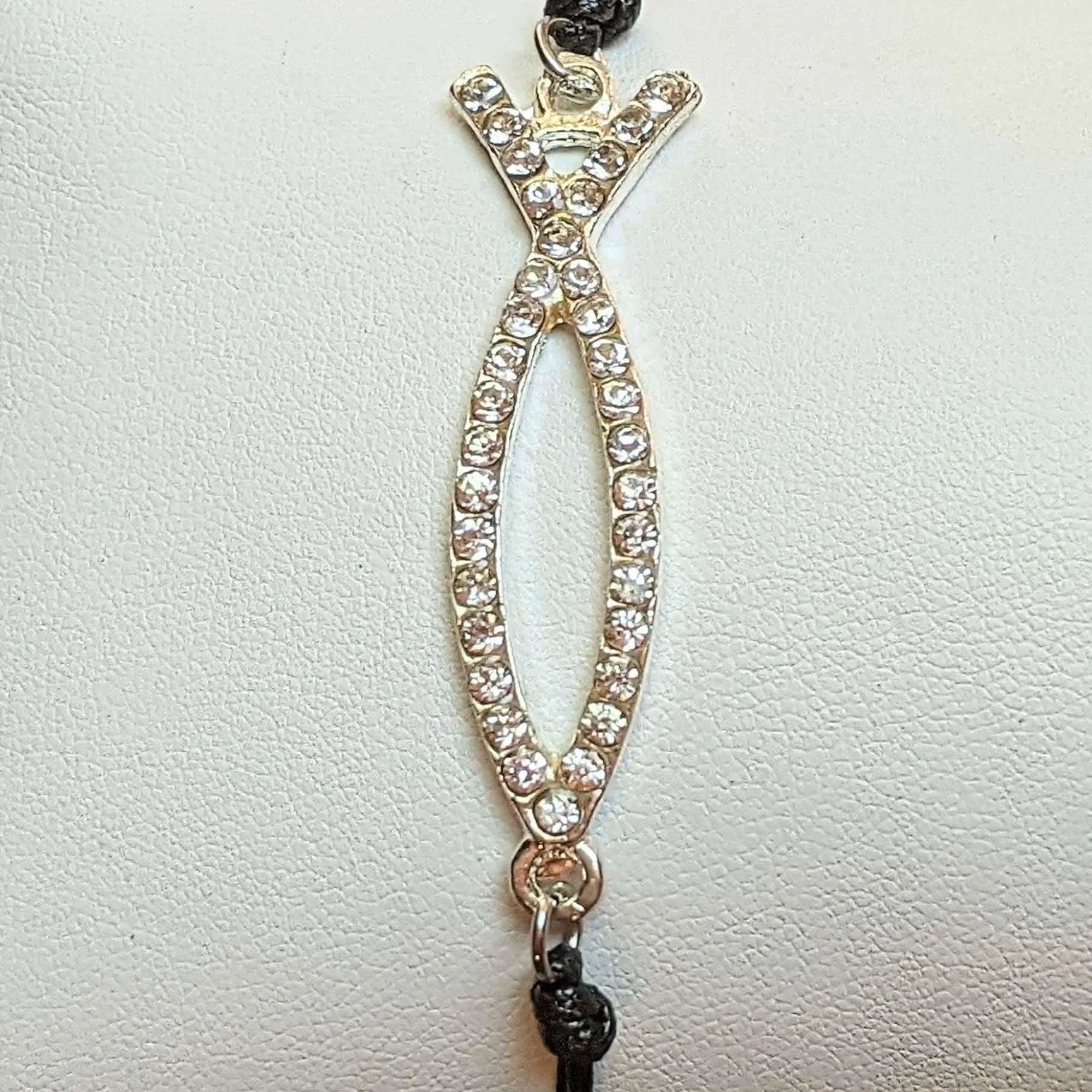 The Jesus Fish Waxed Cord surfer Bracelet