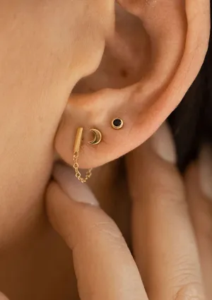 The Land of Salt Bar Chain Stud Earrings