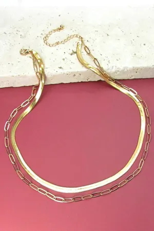 The Lesa Layered Chain Necklace