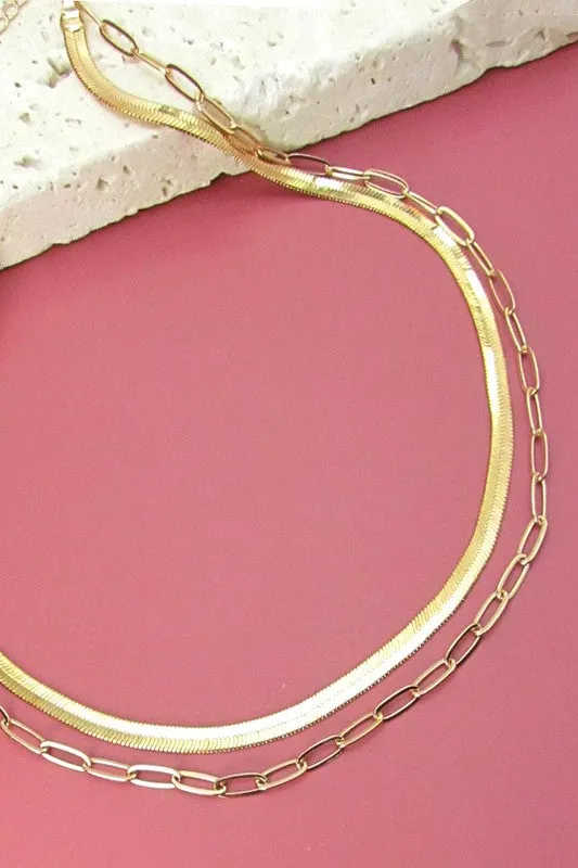 The Lesa Layered Chain Necklace