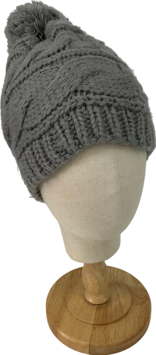 The North Face Grey Cable Knit Beanie One Size