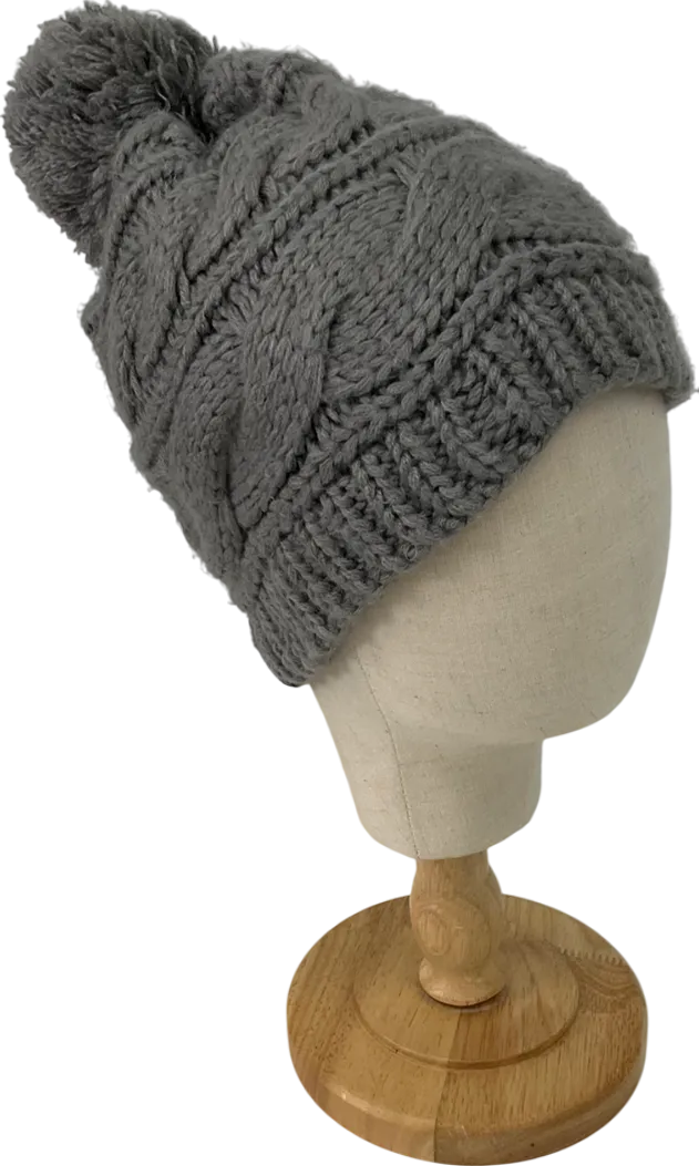 The North Face Grey Cable Knit Beanie One Size