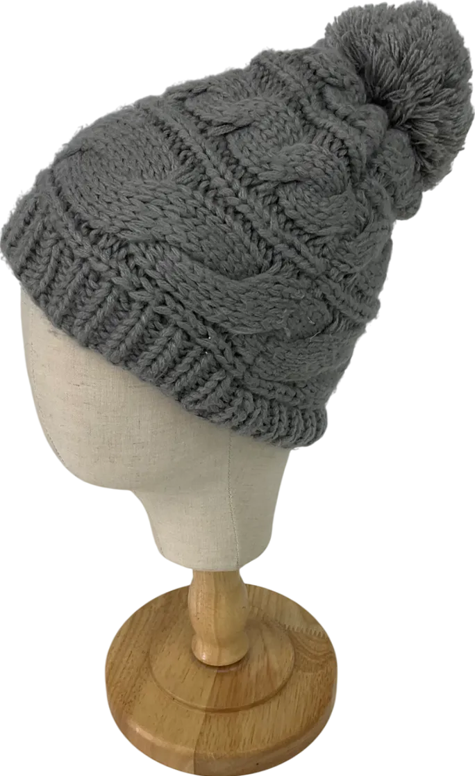 The North Face Grey Cable Knit Beanie One Size