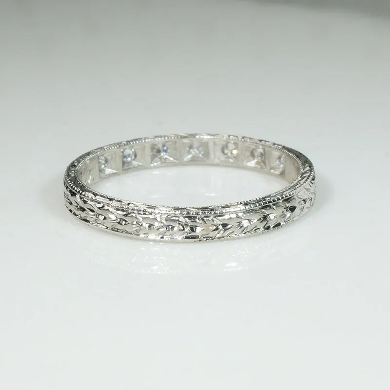 The Original Platinum Leap Year Diamond Band