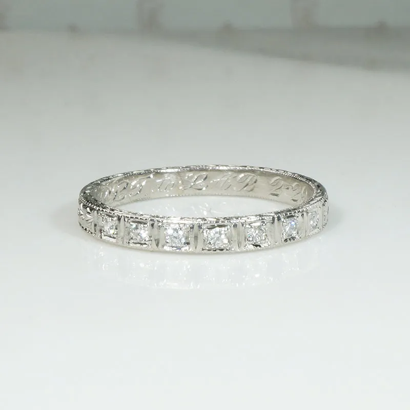 The Original Platinum Leap Year Diamond Band
