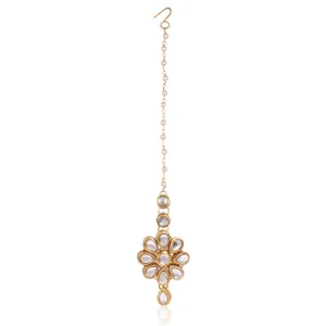 Traditional Gold Plated Kundan Maangtikka for Women