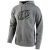 TROY LEE CROPPED BADGE HOODED SWEATSHIRT