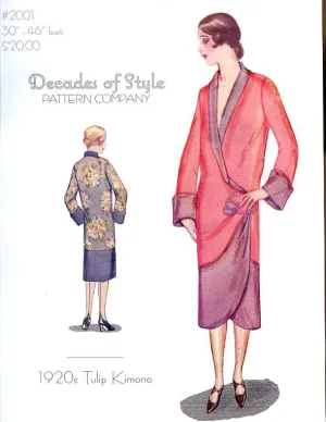 Tulip Kimono 1920  Decades of Style Vintage Style Sewing Pattern