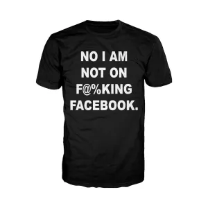 UA Just for Lolz No I Am Not on Facebook Men's T-shirt (Black)