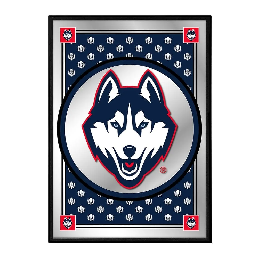 UConn Huskies: Team Spirit, Mascot - Framed Mirrored Wall Sign