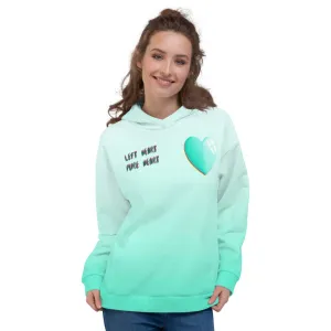 Unisex Hoodie, Mint Vaporwave Heart