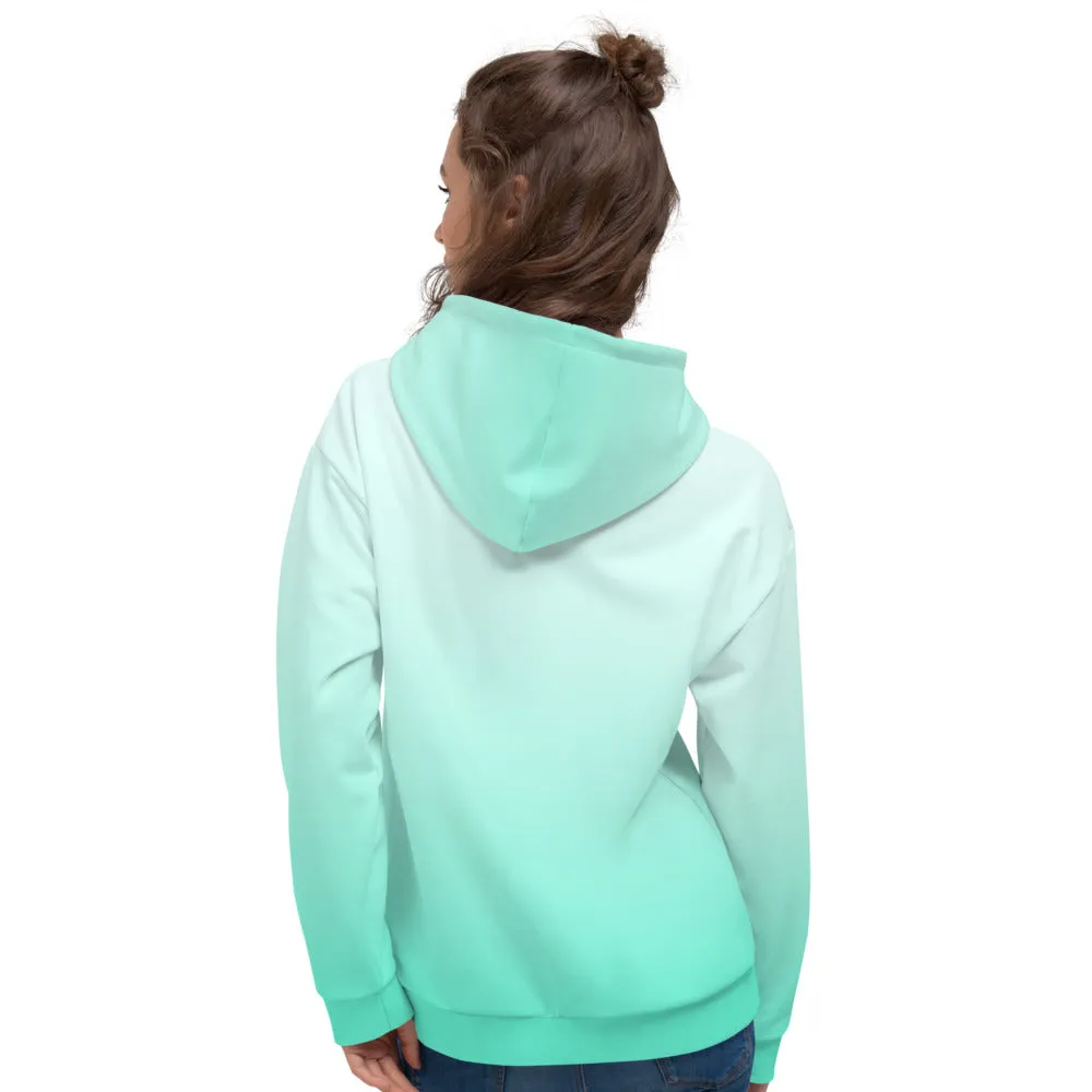 Unisex Hoodie, Mint Vaporwave Heart