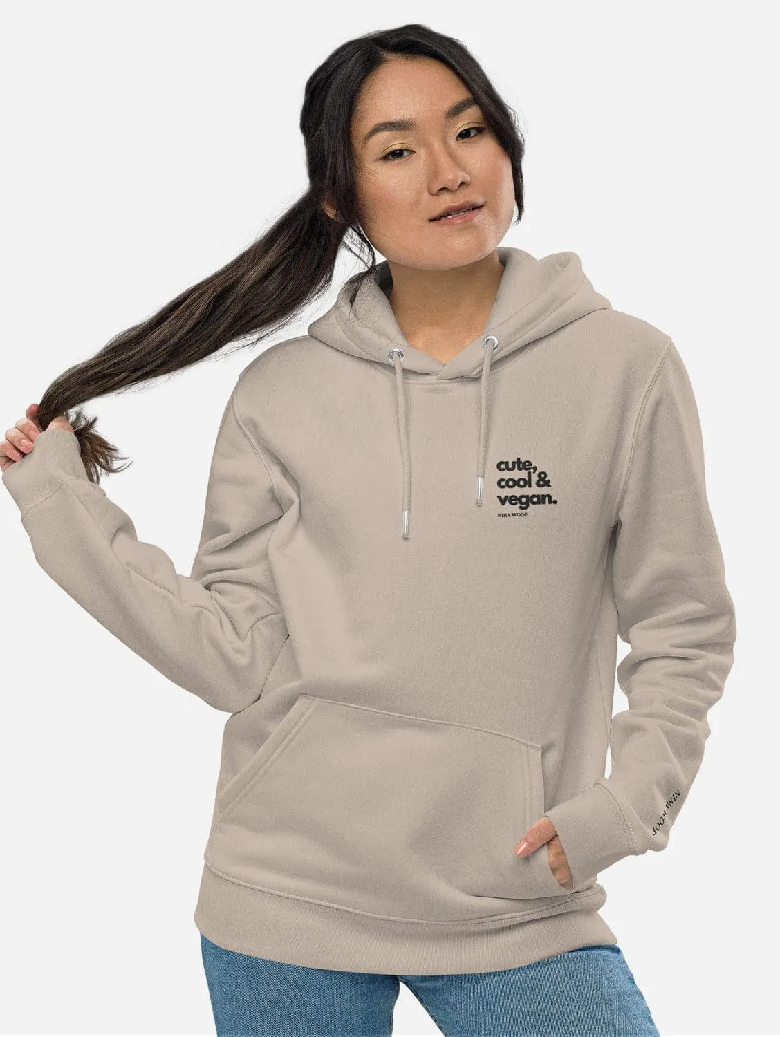 Unisex Organic Cotton "Cute, Cool & Vegan" Hoodie | Multiple Colours